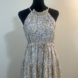 By the River Maxi Halter Dress - Small - boho - beautiful muted florals